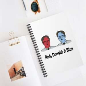 Red, Dwight & Blue Spiral Notebook - Ruled Line